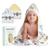 image:imageMomcozy Baby Towel with Hooded  Ultra Soft amp Absorbent Large Bath Towel Set for Comfort amp Gentle on Babys Skin  Shower Gift amp Bath Essential amp Baby Registry Search for NewbornInfantToddlerKidsLemon Leaves