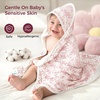 image:imageMomcozy Baby Towel with Hooded  Ultra Soft amp Absorbent Large Bath Towel Set for Comfort amp Gentle on Babys Skin  Shower Gift amp Bath Essential amp Baby Registry Search for NewbornInfantToddlerKidsBloom Bliss