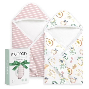 image:imageMomcozy Baby Towel with Hooded  Ultra Soft amp Absorbent Large Bath Towel Set for Comfort amp Gentle on Babys Skin  Shower Gift amp Bath Essential amp Baby Registry Search for NewbornInfantToddlerKidsDreamy Pink Orchard