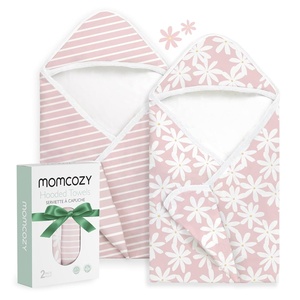 image:imageMomcozy Baby Towel with Hooded  Ultra Soft amp Absorbent Large Bath Towel Set for Comfort amp Gentle on Babys Skin  Shower Gift amp Bath Essential amp Baby Registry Search for NewbornInfantToddlerKidsBloom Bliss