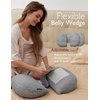 image:imageMomcozy Portable Pregnancy Pillow  W Shaped Maternity Support for Side Sleepers Adjustable Travel Wedge Pillow for Back Belly and Hip Relief Ideal for Pregnant Women Deep Grey