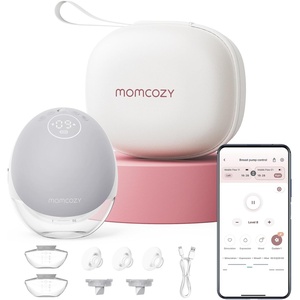image:imageMomcozy Wearable Breast Pump Hands Free Upgraded Mobile Flow  M9 App Discreet Control with Personalized MultiModes amp 15 Levels Wearable Breast Pump 24mm 2 Pack Cozy Red1 PumpGray