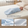 image:imageMomcozy Airflow Baby Swaddle 100 Cotton Lightweight amp Ultra Breathable Ideal for Hot Sleeper Baby Reduce Startle Reflex Newborn Boys Girls Registry Essentials 2Pack Sea MistSea Mist