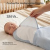 image:imageMomcozy Airflow Baby Swaddle 100 Cotton Lightweight amp Ultra Breathable Ideal for Hot Sleeper Baby Reduce Startle Reflex Newborn Boys Girls Registry Essentials 2Pack Sea MistSea Mist