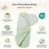 image:imageMomcozy Airflow Baby Swaddle 100 Cotton Lightweight amp Ultra Breathable Ideal for Hot Sleeper Baby Reduce Startle Reflex Newborn Boys Girls Registry Essentials 2Pack Sea MistSea Mist