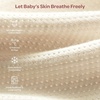image:imageMomcozy Airflow Baby Swaddle 100 Cotton Lightweight amp Ultra Breathable Ideal for Hot Sleeper Baby Reduce Startle Reflex Newborn Boys Girls Registry Essentials 2Pack Sea MistPetal Mist