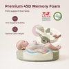 image:imageMomcozy Innovative Safety Guard Nursing Pillow  Firm amp Springy Memory Foam  Stable Ergonomic Support amp Comfort  Wider Breastfeeding Cushion Adjustable Removable Cover GreenCozyprogreen With Lumbar Support