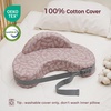 image:imageMomcozy Innovative Safety Guard Nursing Pillow  Firm amp Springy Memory Foam  Stable Ergonomic Support amp Comfort  Wider Breastfeeding Cushion Adjustable Removable Cover GreenCozylite Light Pink