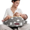 image:imageMomcozy Innovative Safety Guard Nursing Pillow  Firm amp Springy Memory Foam  Stable Ergonomic Support amp Comfort  Wider Breastfeeding Cushion Adjustable Removable Cover GreenCozylite Cloudhug