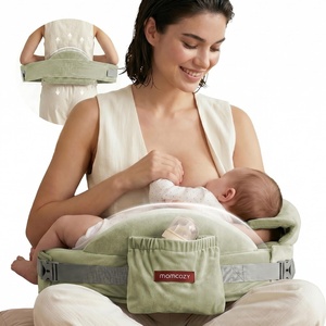 image:imageMomcozy Innovative Safety Guard Nursing Pillow  Firm amp Springy Memory Foam  Stable Ergonomic Support amp Comfort  Wider Breastfeeding Cushion Adjustable Removable Cover GreenCozyprogreen With Lumbar Support