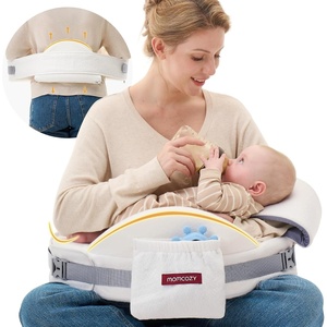 image:imageMomcozy Innovative Safety Guard Nursing Pillow  Firm amp Springy Memory Foam  Stable Ergonomic Support amp Comfort  Wider Breastfeeding Cushion Adjustable Removable Cover GreenCozyprowhite With Lumbar Support