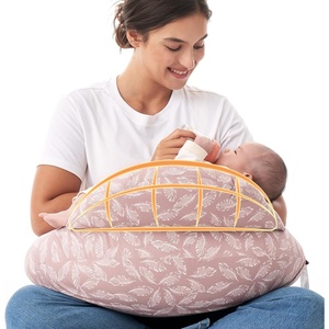 image:imageMomcozy Original Nursing Pillow for BreastfeedingInnovative Safety Guard Wider Feeding Pillows for More Support for Mom amp Baby Easier Nursing amp Hand Free Fit for All Removable Cotton CoverPink Snuggle