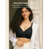 image:imageMomcozy Lace Nursing Bra for Breastfeeding Wirefree Maternity Bra with Fixed Padding Soft Deep V BraBlack