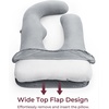 image:imageMomcozy Cooling Cover for Pregnancy Pillows UShaped Full Body Maternity Pillow for Side Sleepers 57 Inch  Support for Back Hip Belly Legs for Pregnant Women Pillowcase Only
