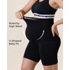 image:imageMomcozy Women Seamless Maternity Biker Shorts with Pocket 6 Over Belly High Waisted Pregnancy Yoga Shorts Casual ActivewearBlack