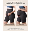 image:imageMomcozy Women Seamless Maternity Biker Shorts with Pocket 6 Over Belly High Waisted Pregnancy Yoga Shorts Casual ActivewearDusty Blue