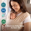 image:imageMomcozy Baby Carrier AirMesh  The Perfect Summer Water Sling for Newborns to Toddler 835 lbs  Cooling Breathable and Lightweight Baby Wrap Nice for Summer Pool Beach Swimming Lavender MistLight Curry