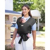 image:imageMomcozy Baby Carrier AirMesh  The Perfect Summer Water Sling for Newborns to Toddler 835 lbs  Cooling Breathable and Lightweight Baby Wrap Nice for Summer Pool Beach Swimming Lavender MistAir MeshBlack