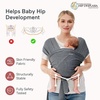image:imageMomcozy Baby Carrier AirMesh  The Perfect Summer Water Sling for Newborns to Toddler 835 lbs  Cooling Breathable and Lightweight Baby Wrap Nice for Summer Pool Beach Swimming Lavender MistDeep Grey