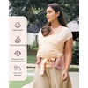 image:imageMomcozy Baby Carrier AirMesh  The Perfect Summer Water Sling for Newborns to Toddler 835 lbs  Cooling Breathable and Lightweight Baby Wrap Nice for Summer Pool Beach Swimming Lavender MistLight Beige