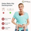 image:imageMomcozy Baby Carrier AirMesh  The Perfect Summer Water Sling for Newborns to Toddler 835 lbs  Cooling Breathable and Lightweight Baby Wrap Nice for Summer Pool Beach Swimming Lavender MistLake Blue