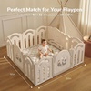 image:imageMomcozy Baby Play Mat for Floor 59x71 Thickened Playpen Mat Playmate for Baby Tummy Time Waterproof amp NonSlip Foldable Outdoor Mat with Carrying Handle Forest WorldKhaki Plaid
