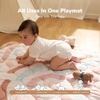 image:imageMomcozy Baby Play Mat for Floor 59x71 Thickened Playpen Mat Playmate for Baby Tummy Time Waterproof amp NonSlip Foldable Outdoor Mat with Carrying Handle Forest WorldCrayon