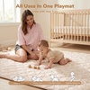image:imageMomcozy Baby Play Mat for Floor 59x71 Thickened Playpen Mat Playmate for Baby Tummy Time Waterproof amp NonSlip Foldable Outdoor Mat with Carrying Handle Forest WorldUrban Safari