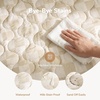 image:imageMomcozy Baby Play Mat for Floor 59x71 Thickened Playpen Mat Playmate for Baby Tummy Time Waterproof amp NonSlip Foldable Outdoor Mat with Carrying Handle Forest WorldKhaki Plaid