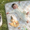 image:imageMomcozy Baby Play Mat for Floor 59x71 Thickened Playpen Mat Playmate for Baby Tummy Time Waterproof amp NonSlip Foldable Outdoor Mat with Carrying Handle Forest WorldKhaki Plaid