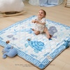 image:imageMomcozy Baby Play Mat for Floor 59x71 Thickened Playpen Mat Playmate for Baby Tummy Time Waterproof amp NonSlip Foldable Outdoor Mat with Carrying Handle Forest WorldBlue Ocean