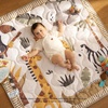 image:imageMomcozy Baby Play Mat for Floor 59x71 Thickened Playpen Mat Playmate for Baby Tummy Time Waterproof amp NonSlip Foldable Outdoor Mat with Carrying Handle Forest WorldGiraffe