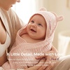 image:imageMomcozy Baby Towels 6Layer 100 Cotton Muslin Hooded Baby Towel Set for Newborn Infant amp Toddler Soft Absorbent Baby Bath Essentials Large 32 x 32 InchPink