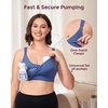 image:imageMomcozy HandsFree Pumping amp Nursing Bra AllinOne Breastfeeding Pump Bra Fixed Padding for Shape amp SupportTwilight Blue