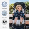 image:imageMomcozy Reversible Stroller Seat Liner WaterResistant amp Easy Clean Side Breathable amp Comfortable Mesh Side Universal 3Hole Adjustable Design AllSeason Cushion Pad for Strollers CarriagesGray