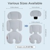 image:imageMomcozy Reversible Stroller Seat Liner WaterResistant amp Easy Clean Side Breathable amp Comfortable Mesh Side Universal 3Hole Adjustable Design AllSeason Cushion Pad for Strollers CarriagesBlue Gray