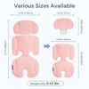 image:imageMomcozy Reversible Stroller Seat Liner WaterResistant amp Easy Clean Side Breathable amp Comfortable Mesh Side Universal 3Hole Adjustable Design AllSeason Cushion Pad for Strollers CarriagesPink