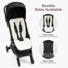 image:imageMomcozy Reversible Stroller Seat Liner WaterResistant amp Easy Clean Side Breathable amp Comfortable Mesh Side Universal 3Hole Adjustable Design AllSeason Cushion Pad for Strollers CarriagesCarbon Black