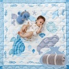 image:imageMomcozy Baby Play Mat for Floor 59x71 Thickened Playpen Mat Playmate for Baby Tummy Time Waterproof amp NonSlip Foldable Outdoor Mat with Carrying Handle Forest WorldBlue Ocean