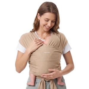 image:imageMomcozy Baby Carrier AirMesh  The Perfect Summer Water Sling for Newborns to Toddler 835 lbs  Cooling Breathable and Lightweight Baby Wrap Nice for Summer Pool Beach Swimming Lavender MistLight Curry