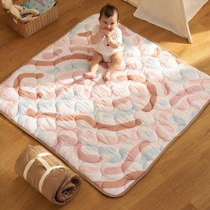 image:imageMomcozy Baby Play Mat for Floor 59x71 Thickened Playpen Mat Playmate for Baby Tummy Time Waterproof amp NonSlip Foldable Outdoor Mat with Carrying Handle Forest WorldCrayon