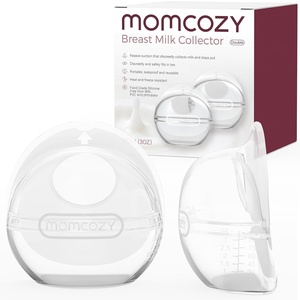 image:imageMomcozy Breast Milk Collector Slim Discreet Waterdrop Silicone Breast Shells for Light Milk Leakage Collection with Storage Case 1oz30ml 2PCS3 Ounce2 Count