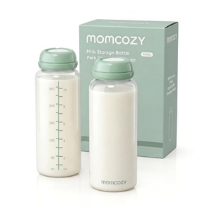 image:imageMomcozy Natural Baby Bottle 12oz NarrowNeck Breast Milk Container Breastmilk Storage Bottle for Fridge amp Momcozy Breast Milk Cooler BPA Free Milk Collection Bottles Breastfeeding Essential 2PCS