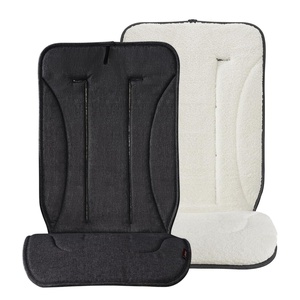 image:imageMomcozy Reversible Stroller Seat Liner WaterResistant amp Easy Clean Side Breathable amp Comfortable Mesh Side Universal 3Hole Adjustable Design AllSeason Cushion Pad for Strollers CarriagesCarbon Black