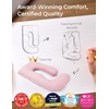 image:imageMomcozy Pregnancy Pillows with Cooling Cover U Shaped Full Body Maternity Pillow for Side Sleepers  Support for Back Legs Belly HIPS for Pregnant Women 57 Inch Pregnancy Pillow Mist BluePink