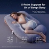 image:imageMomcozy Pregnancy Pillows with Cooling Cover U Shaped Full Body Maternity Pillow for Side Sleepers  Support for Back Legs Belly HIPS for Pregnant Women 57 Inch Pregnancy Pillow Mist BlueGrey