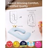 image:imageMomcozy Pregnancy Pillows with Cooling Cover U Shaped Full Body Maternity Pillow for Side Sleepers  Support for Back Legs Belly HIPS for Pregnant Women 57 Inch Pregnancy Pillow Mist BlueLight Blue