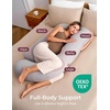 image:imageMomcozy Pregnancy Pillows with Cooling Cover U Shaped Full Body Maternity Pillow for Side Sleepers  Support for Back Legs Belly HIPS for Pregnant Women 57 Inch Pregnancy Pillow Mist BlueJersey Knit Cotton Gray