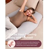 image:imageMomcozy Pregnancy Pillows with Cooling Cover U Shaped Full Body Maternity Pillow for Side Sleepers  Support for Back Legs Belly HIPS for Pregnant Women 57 Inch Pregnancy Pillow Mist BlueJersey Knit Cotton Gray