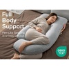 image:imageMomcozy Pregnancy Pillows with Cooling Cover U Shaped Full Body Maternity Pillow for Side Sleepers  Support for Back Legs Belly HIPS for Pregnant Women 57 Inch Pregnancy Pillow Mist BlueHatha Grey